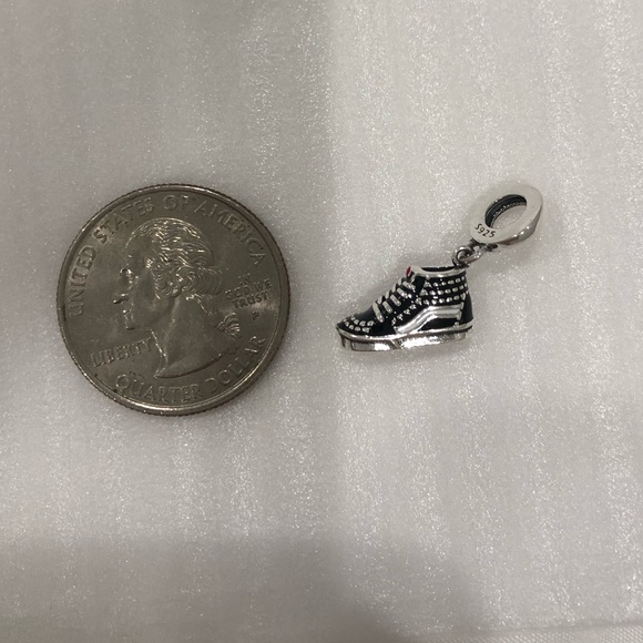 Sterling silver Skater shoes Vans lookalike charm, fits Pandora bracelet - Picture 7 of 7